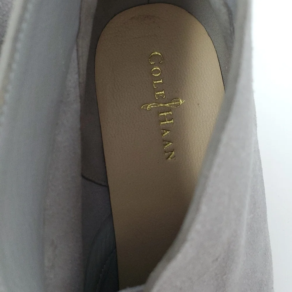 COLE HAAN- Suede Wedge Booties- Women's- Size 6.5B